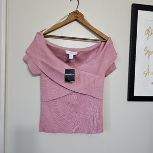 Forever 21 plus sizex2X crop sweater mauve gorgeous 😍